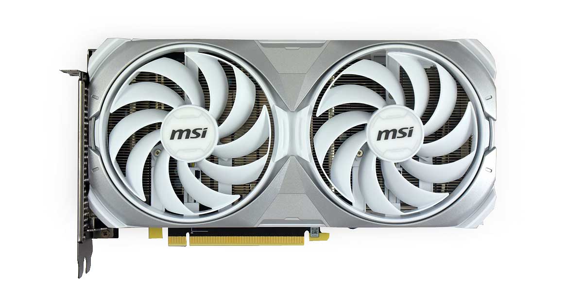 MSI RTX 4070 SUPER 12G VENTUS 2X WHITE OC; čelní strana