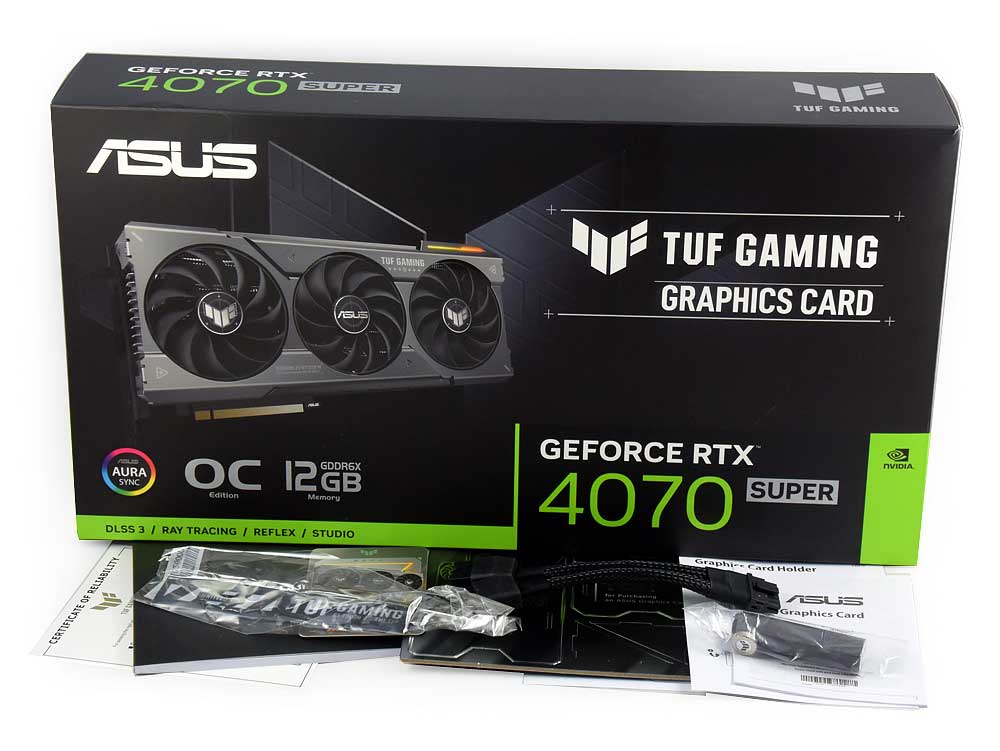 Asus TUF RTX 4070 SUPER O12G Gaming; balení