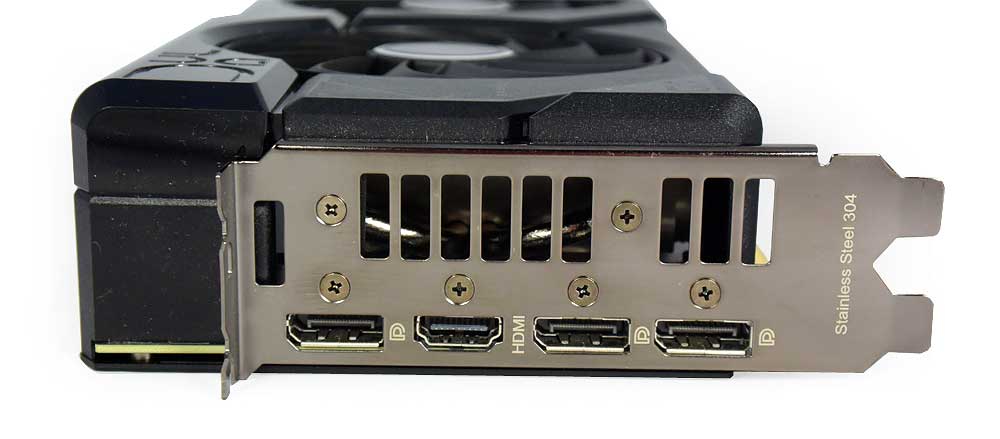 Pro zvětšení klikni Asus DUAL RTX 4070 SUPER 12G obrazové výstupy