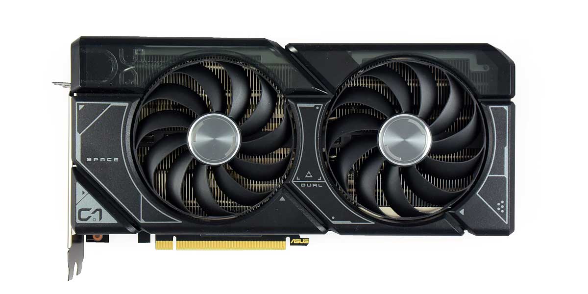 Pro zvětšení klikni Asus DUAL RTX 4070 SUPER 12G; čelní strana