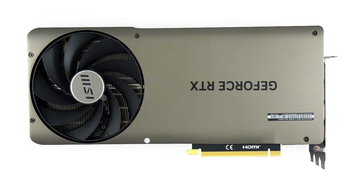 Pro zvětšení klikni MSI RTX 4070 Ti SUPER 16G EXPERT; zadní strana
