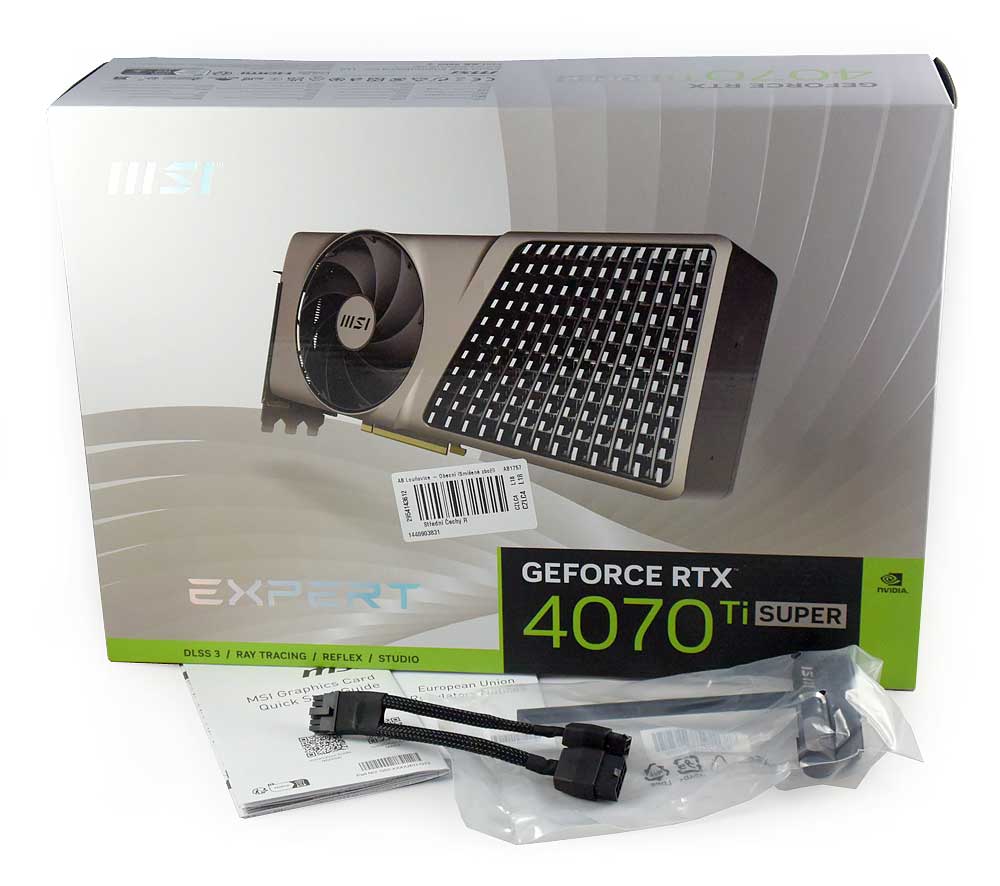 Pro zvětšení klikni MSI RTX 4070 Ti SUPER 16G EXPERT; balení