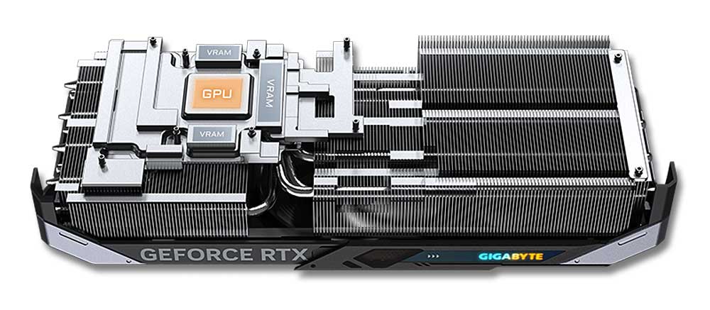 Gigabyte RTX 5080 GAMING OC 16G; chladič