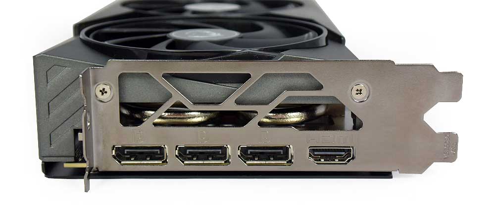 Pro zvětšení klikni MSI RTX 5060 Ti 16G GAMING TRIO OC obrazové výstupy