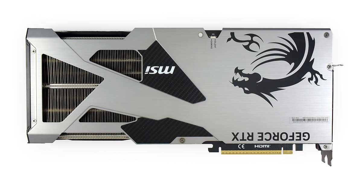 Pro zvětšení klikni MSI RTX 5070 Ti 16G VANGUARD SOC; zadní strana