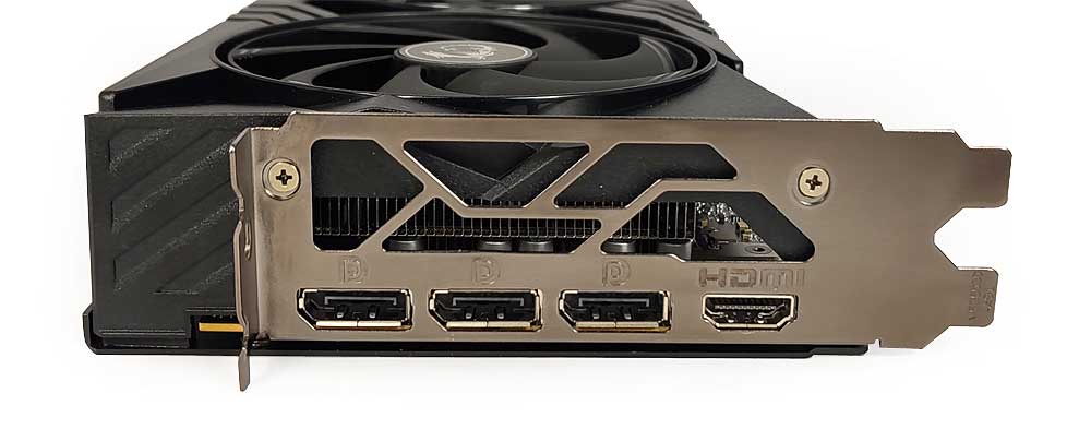 Pro zvětšení klikni MSI RTX 5060 8G GAMING OC obrazové výstupy