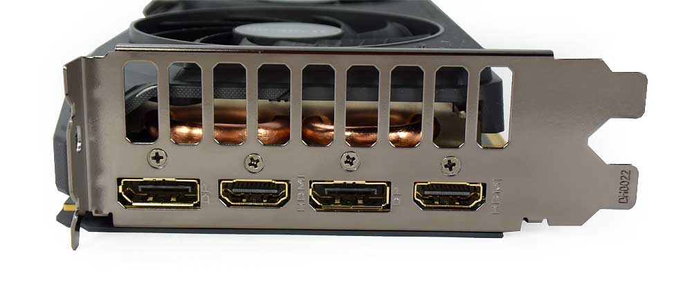 Pro zvětšení klikni Gigabyte RTX 5050 GAMING OC 8G obrazové výstupy