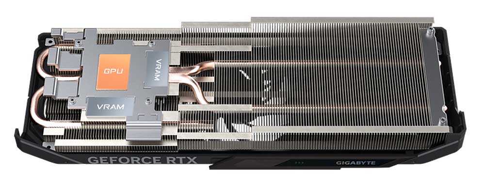 Gigabyte RTX 5050 GAMING OC 8G; chladič