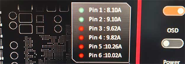 Pro zvětšení klikni Asus ASTRAL LC RTX 5090 O32G Gaming; monitoring konektoru 12V-2x6