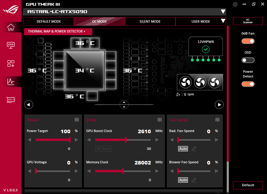 GPU Tweak III; OC mode