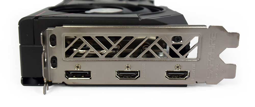 Pro zvětšení klikni Sapphire PULSE RX 9060 XT GAMING OC 16G obrazové výstupy