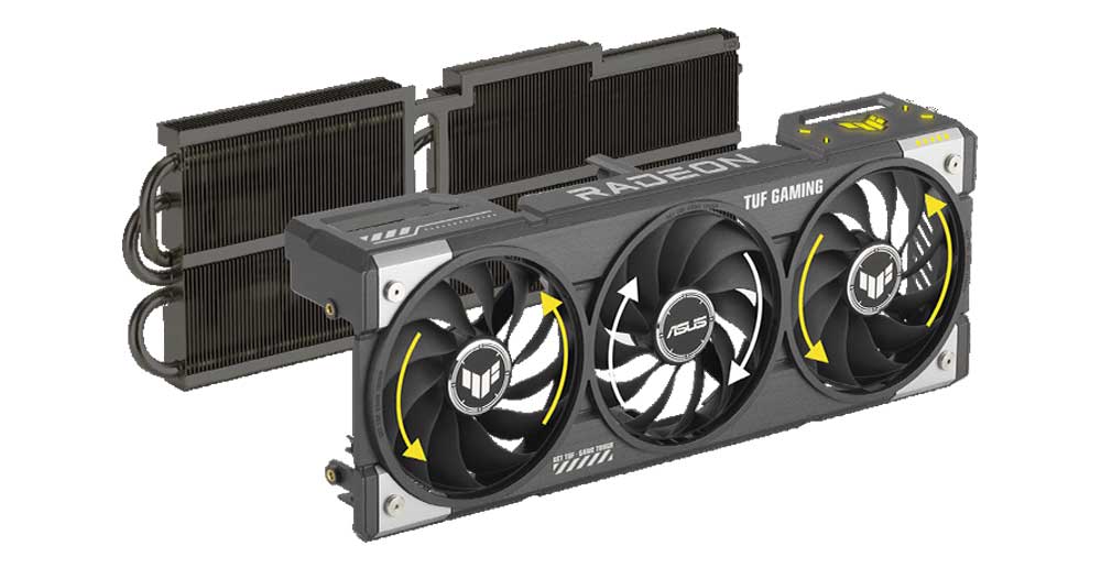 Asus TUF RX 9060 XT O16G Gaming; chlazení