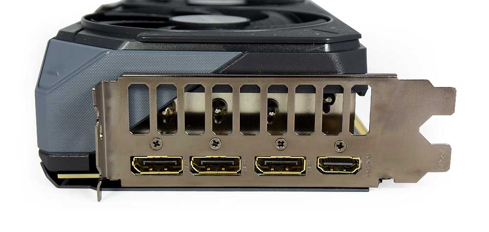 Pro zvětšení klikni Gigabyte RTX 5070 GAMING OC 12G obrazové výstupy