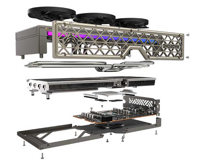 Sapphire NITRO+ RX 9060 XT GAMING OC 16G; chladič