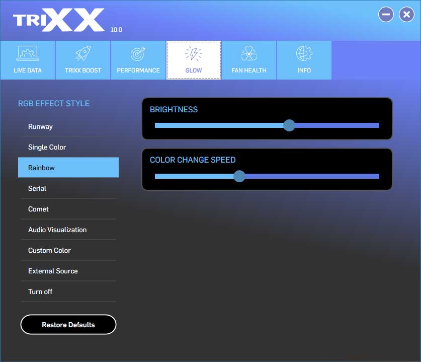 SAPPHIRE TriXX; GLOW