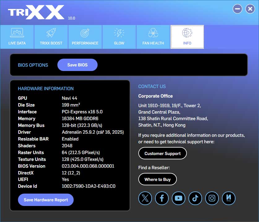 SAPPHIRE TriXX; INFO