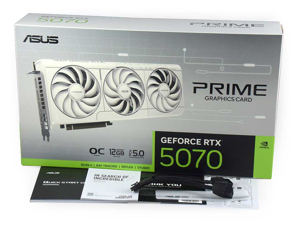 Asus PRIME RTX 5070 O12G WHITE; balení