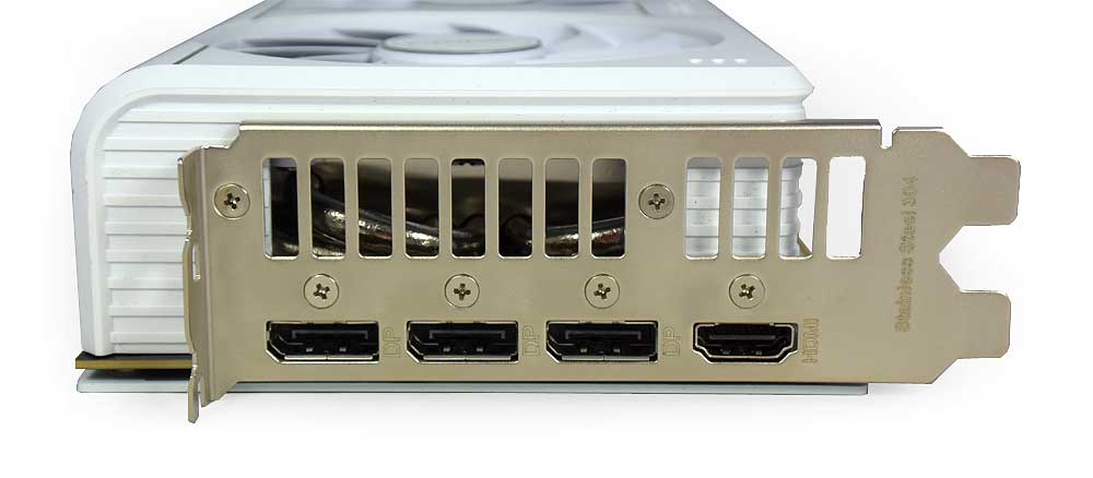 Asus PRIME RTX 5070 O12G WHITE obrazové výstupy