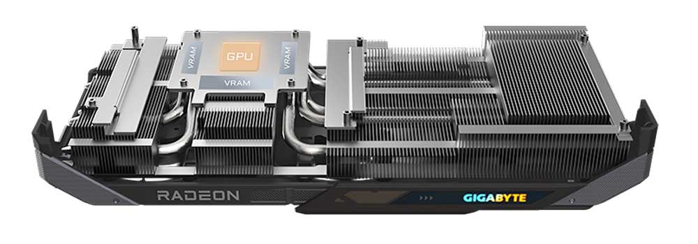 Gigabyte RX 9070 GAMING OC 16G; chladič