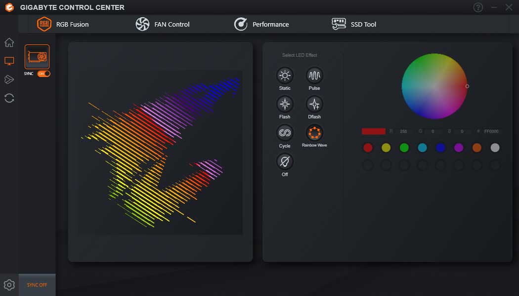 Gigabyte Control Center; RGB Fusion