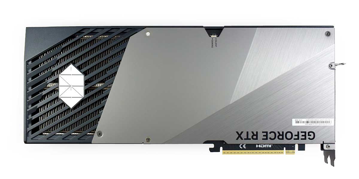 MSI RTX 5090 32G SUPRIM SOC; zadní strana