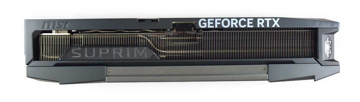 MSI RTX 5090 32G SUPRIM SOC; horní strana