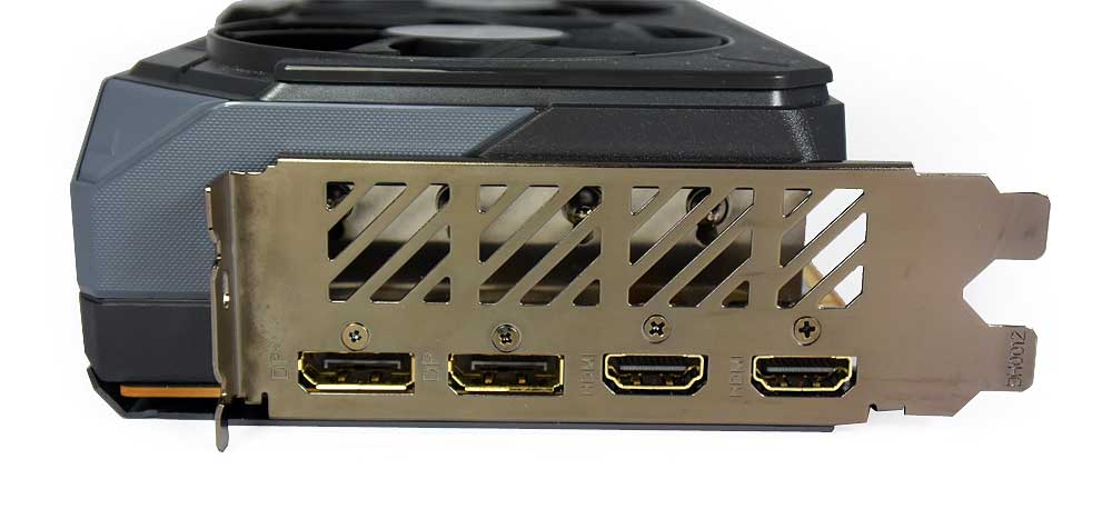 Pro zvětšení klikni Gigabyte RX 9070 XT GAMING OC 16G obrazové výstupy