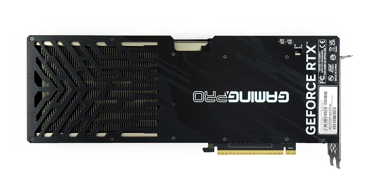 PALiT RTX 5070 Ti GamingPro-S OC 16G; zadní strana