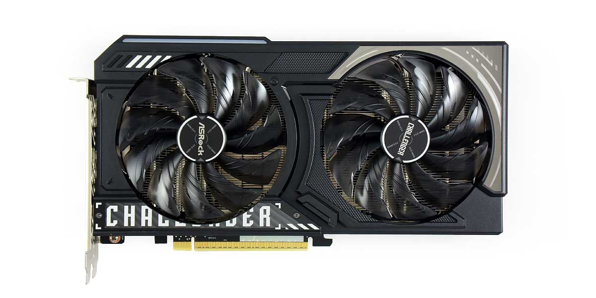 Pro zvětšení klikni ASRock RX 9060 XT Challenger 16G OC; čelní strana