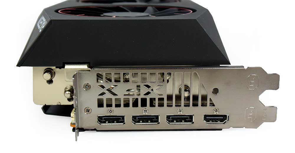 Pro zvětšení klikni XFX Mercury RX 9070 XT OC Magnetic Air 16G obrazové výstupy