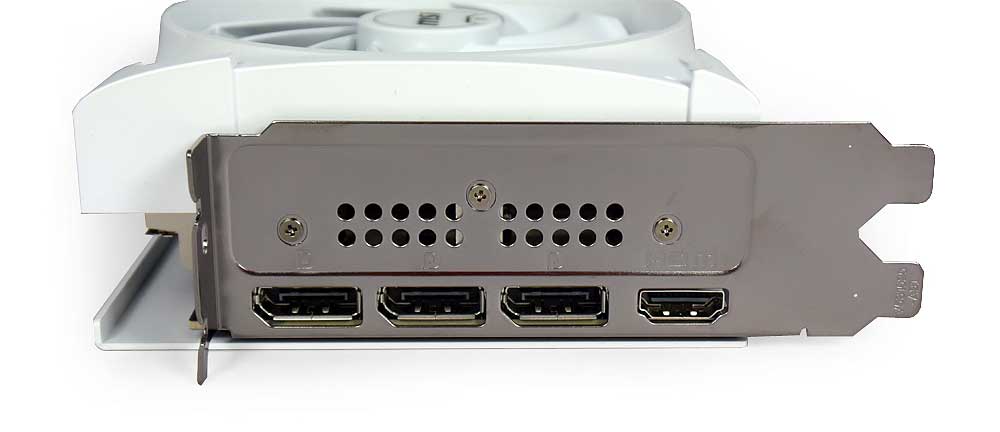 Pro zvětšení klikni MSI RTX 5070 12G VENTUS 2X OC WHITE obrazové výstupy