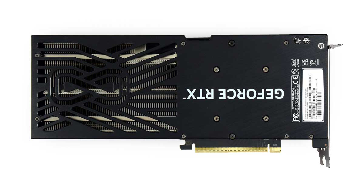 PALiT RTX 5060 Ti Infinity 3 16G; zadní strana