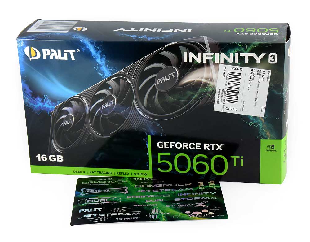 PALiT RTX 5060 Ti Infinity 3 16G; balení