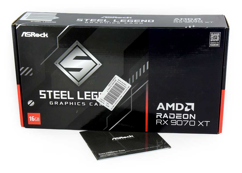 ASRock RX 9070 XT Steel Legend Dark 16G; balení