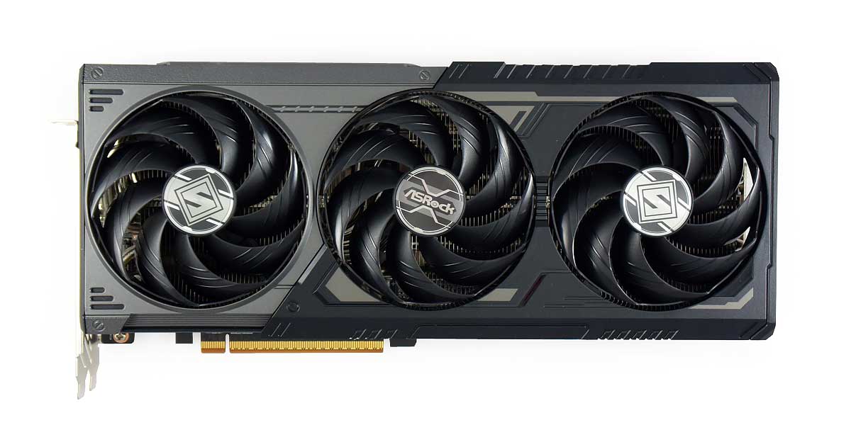 ASRock RX 9070 XT Steel Legend Dark 16G; čelní strana