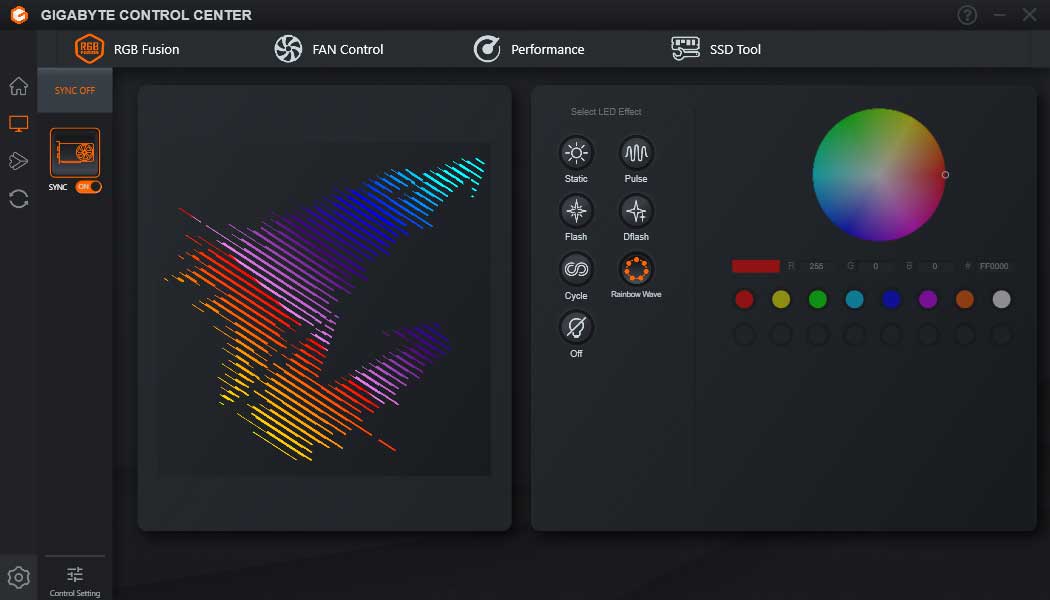 Gigabyte Control Center; RGB Fusion