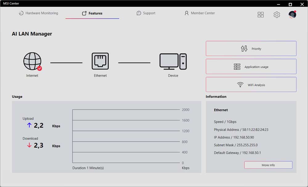 MSI Center; LAN Manager