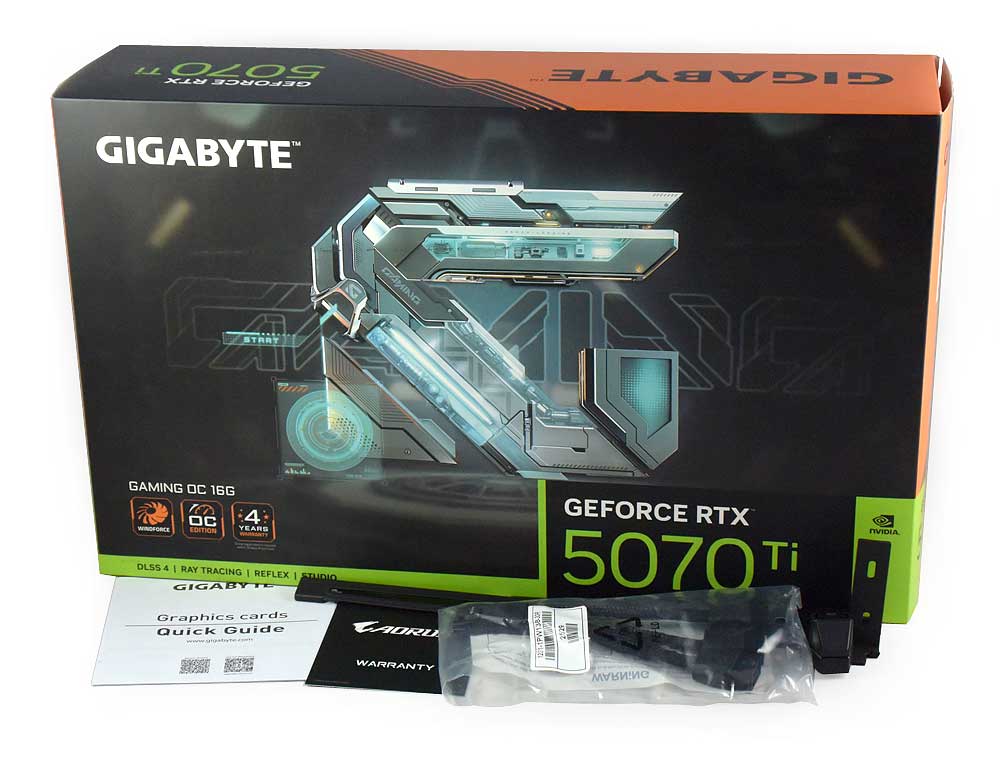 Gigabyte RTX 5070 Ti GAMING OC 16G; balení