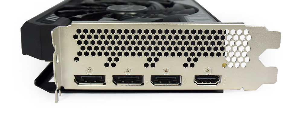 Pro zvětšení klikni ASRock ARC B580 Challenger 12G OC obrazové výstupy