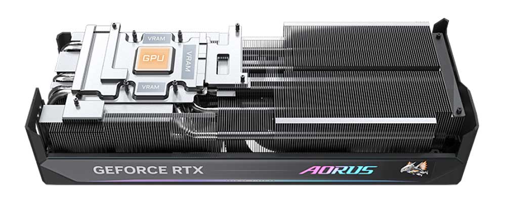 Gigabyte AORUS RTX 5080 MASTER 16G; chladič