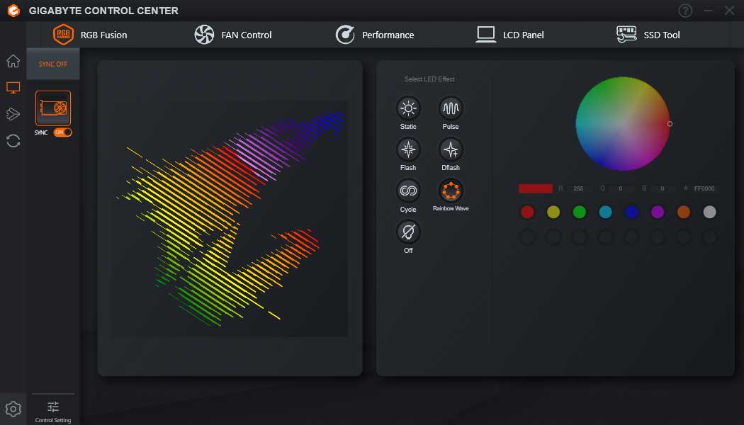 Gigabyte Control Center; RGB Fusion