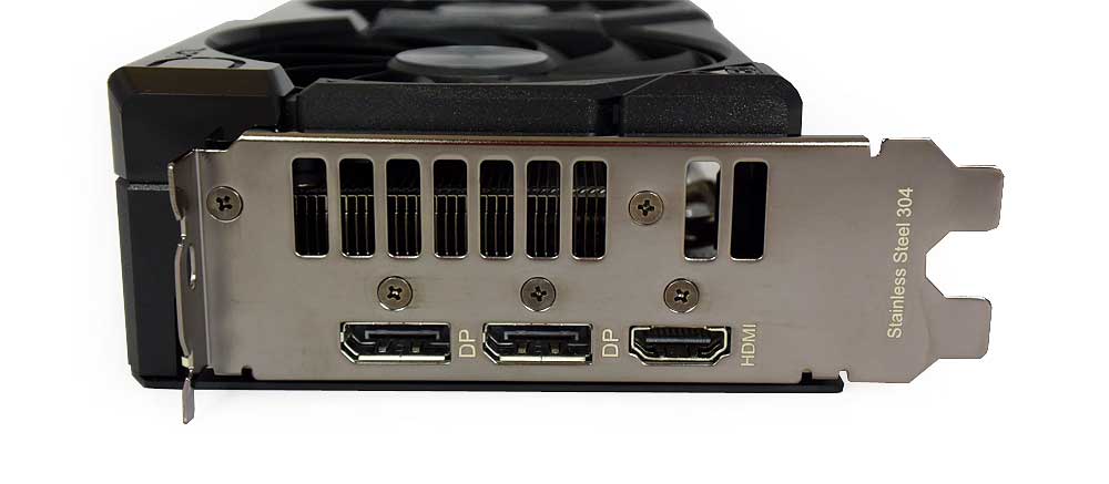 Asus DUAL RX 9060 XT 16G obrazové výstupy