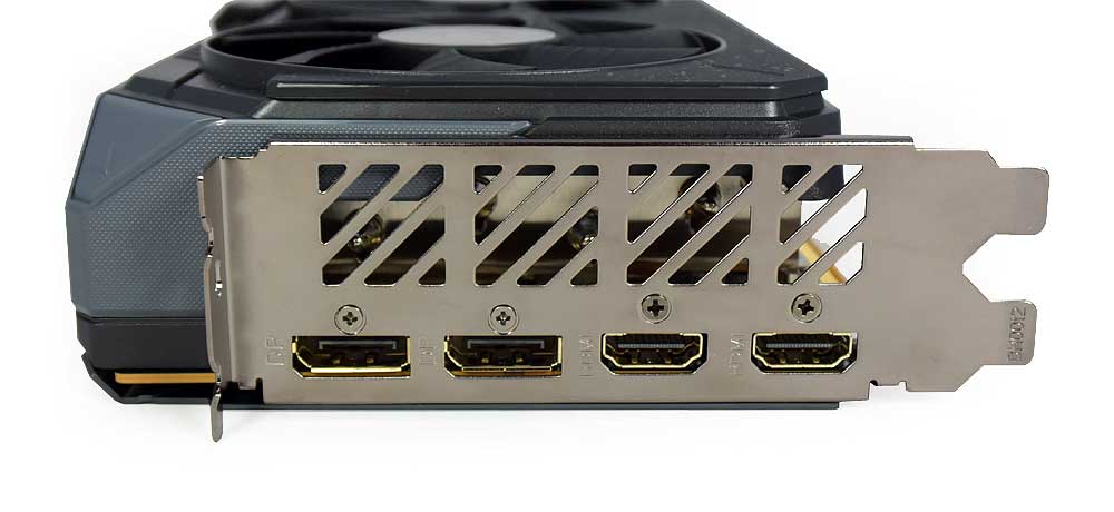 Pro zvětšení klikni Gigabyte RX 9070 GRE GAMING OC 12G obrazové výstupy