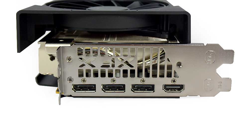 Pro zvětšení klikni XFX Swift RX 9070 XT Triple Fan 16G obrazové výstupy