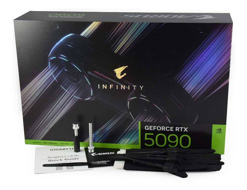 Pro zvětšení klikni Gigabyte AORUS RTX 5090 INFINITY 32G; balení