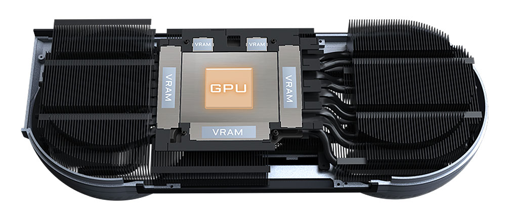 Gigabyte AORUS RTX 5090 INFINITY 32G; chladič
