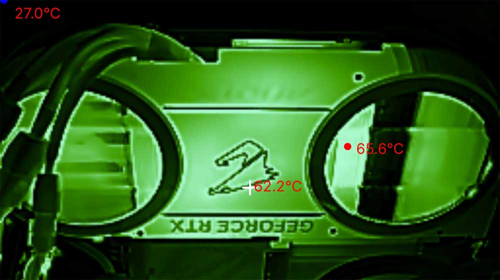 Gigabyte AORUS RTX 5090 INFINITY 32G; teploty backplate