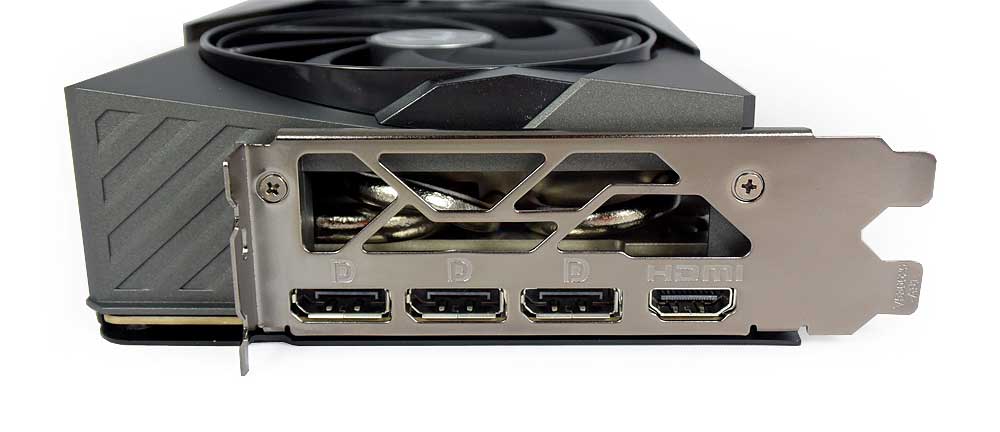 Pro zvětšení klikni MSI RTX 5080 16G GAMING TRIO OC obrazové výstupy