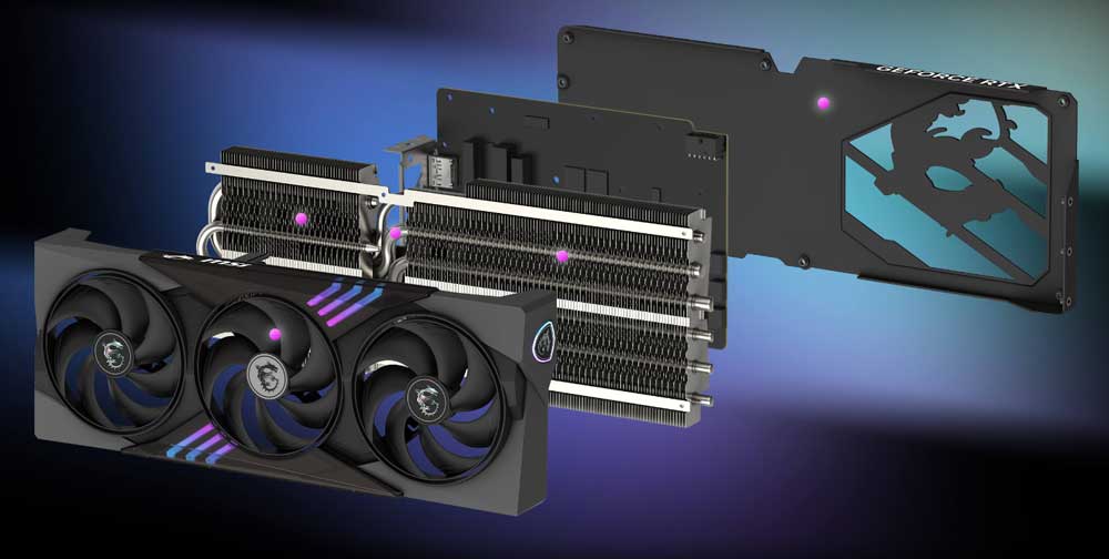MSI RTX 5080 16G GAMING TRIO OC; chladič