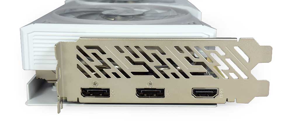 Pro zvětšení klikni ASRock RX 9060 XT Steel Legend OC 16G obrazové výstupy